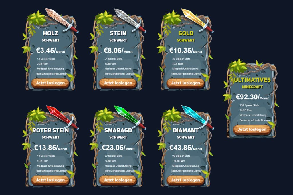 Minecraft-Hosting-Pläne-Seekahost